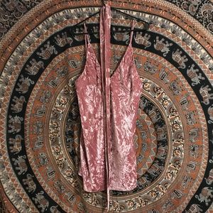 Pink Velvet Dress